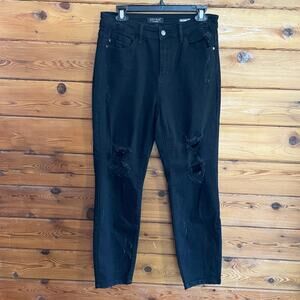Judy Blue Boyfriend Fit Distressed Black Jeans Size 9/29